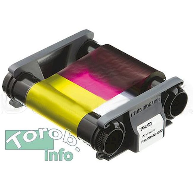 CBGR0100C - цветная лента для принтера Badgy100/200 на 100 отпечатков