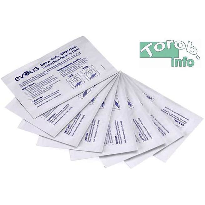 Комплект клейких пластиковых чистящих карт CLEANING KIT AVANSIA ACL006 для Evolis Avansia 1